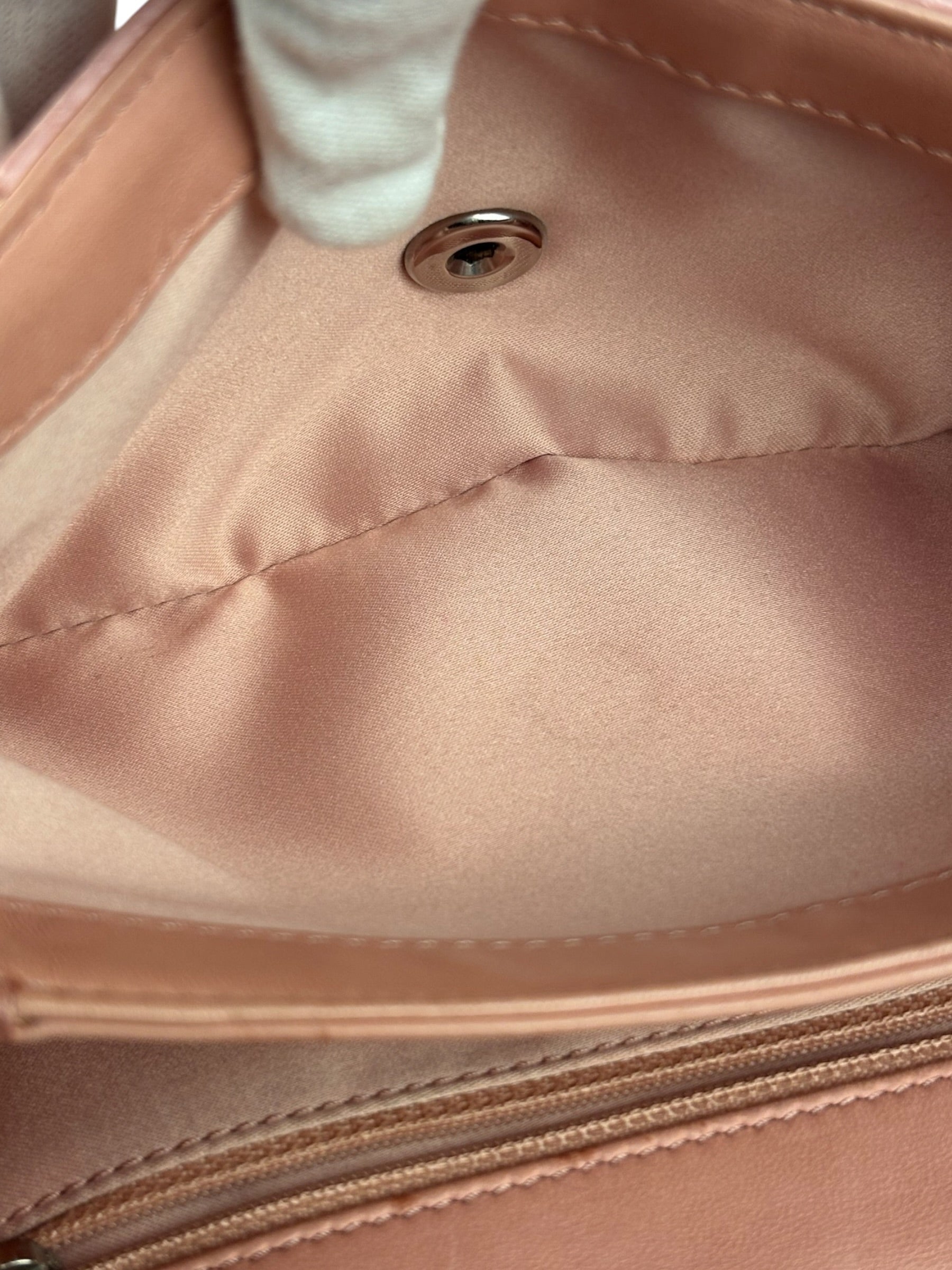 Chanel Pink Leather Small Unlimited Stitch Flap Shoulder Bag 1999
