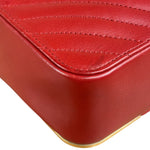 Chanel Red Quilted Leather Rock The Corner Minaudiere Shoulder Bag 2018