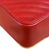 Chanel Red Quilted Leather Rock The Corner Minaudiere Shoulder Bag 2018
