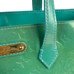 Louis Vuitton Vintage Teal Monogram Vernis Wilshire PM Tote