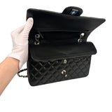Chanel Black Quilted Leather Classic Medium Double Flap Bag 2017