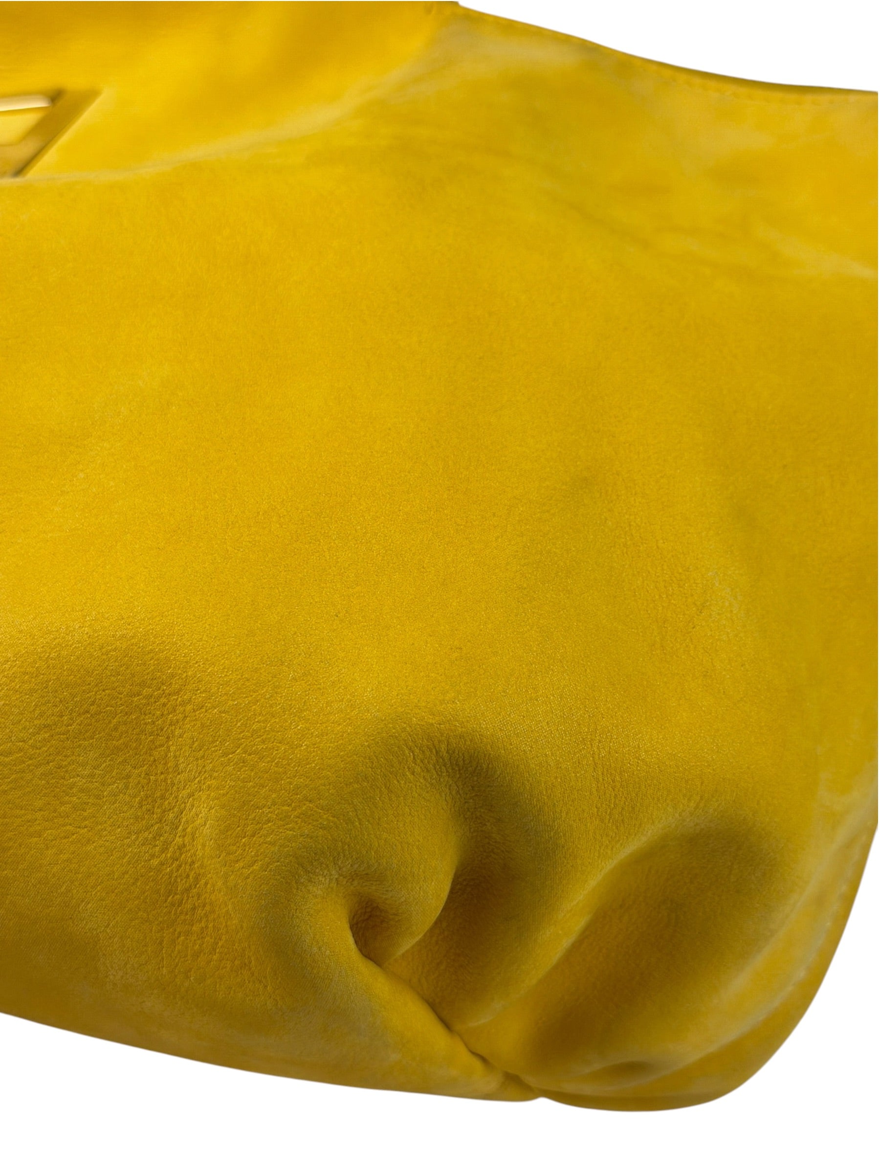 Fendi Yellow Leather Shoulder Bag