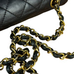 Chanel Black Quilted Half Moon Flap Bag 1990