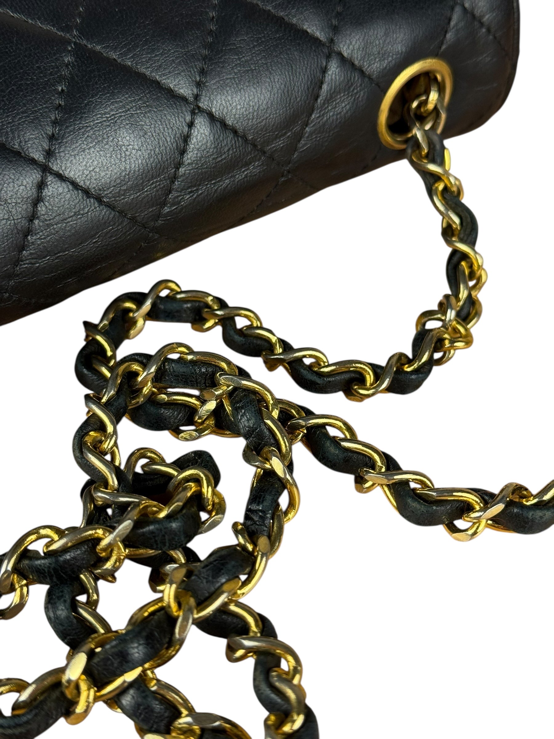 Chanel Black Quilted Half Moon Flap Bag 1990