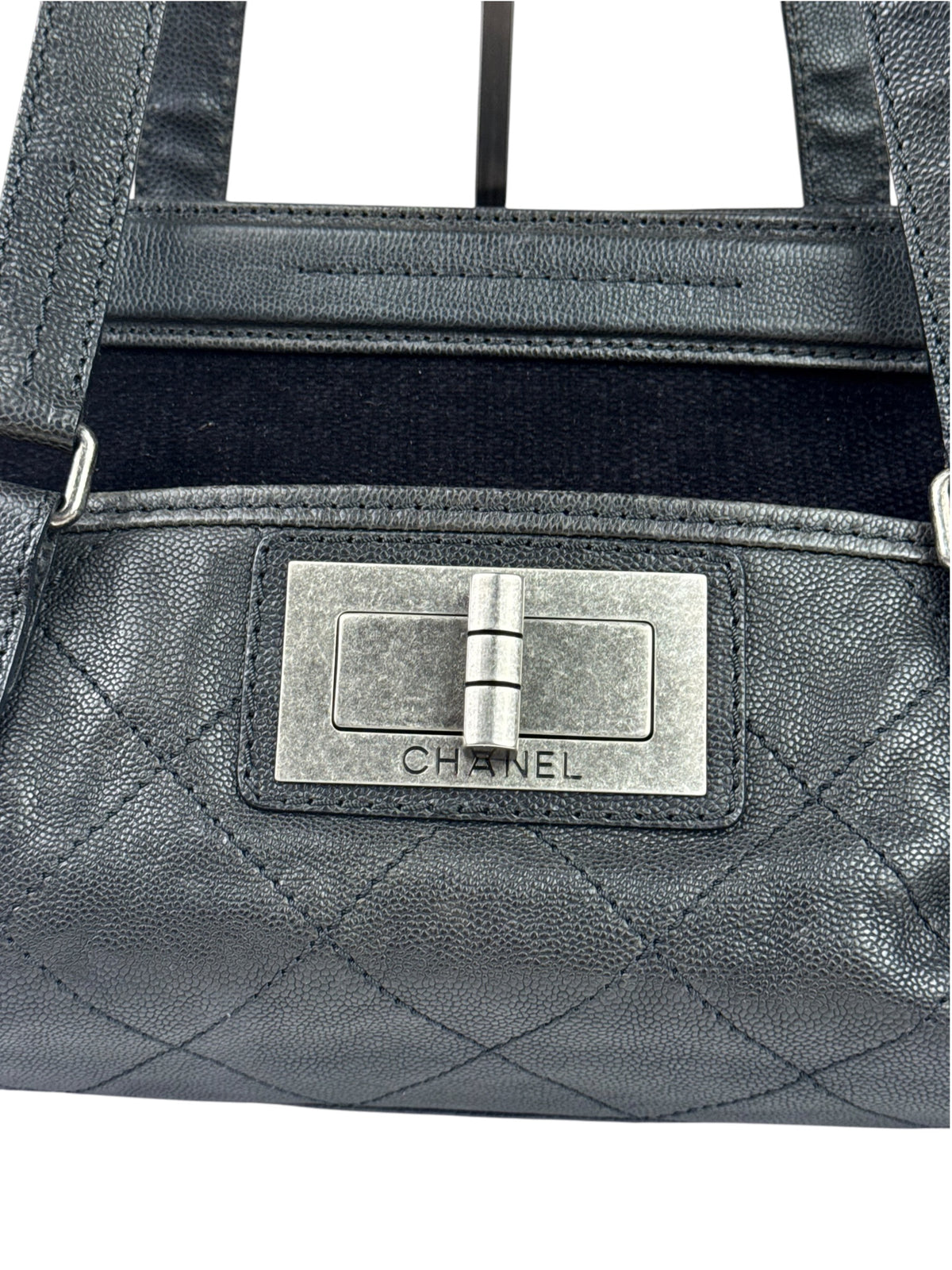 Chanel Black Quilted Leather Reissue 2.55 Bowling Bag 2006
