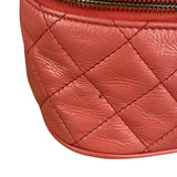 Chanel 2018 Pink Quilted PVC Vanity Zip Backpack