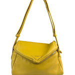 Prada Yellow Leather Padded Nappa Signaux Shoulder Bag