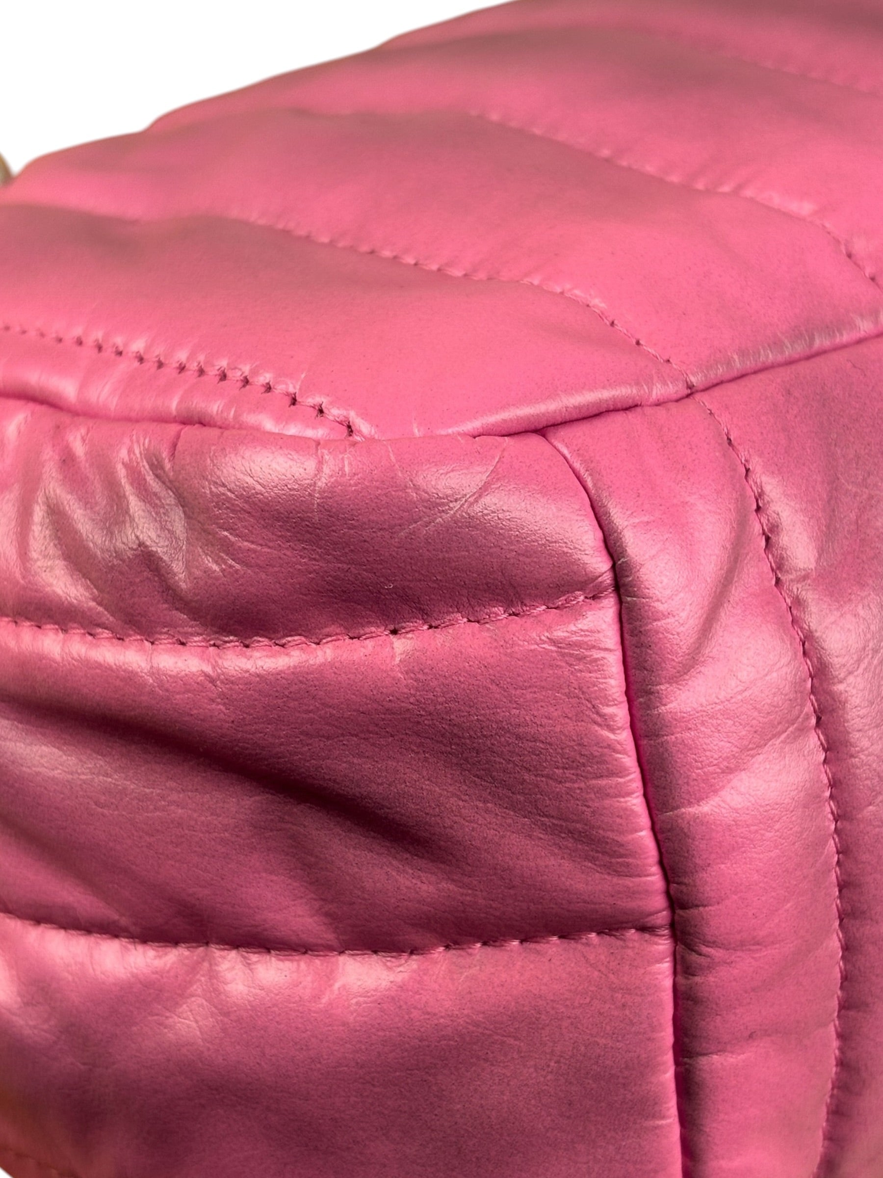 Balenciaga Pink Quilted Leather Chain Shoulder Bag