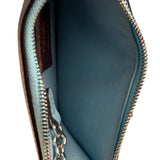Fendi Monsters Blue Leather Key Wallet