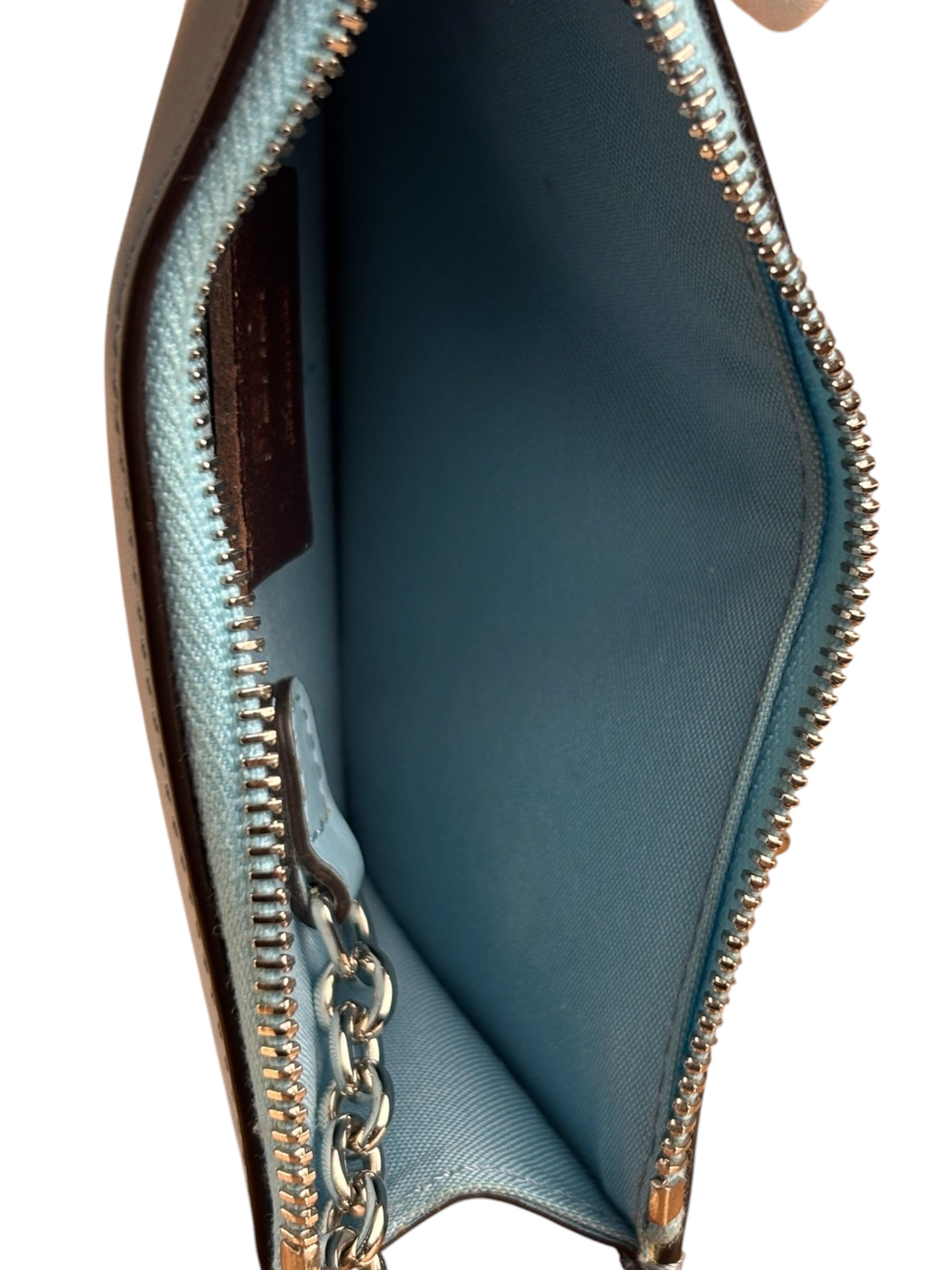 Fendi Monsters Blue Leather Key Wallet