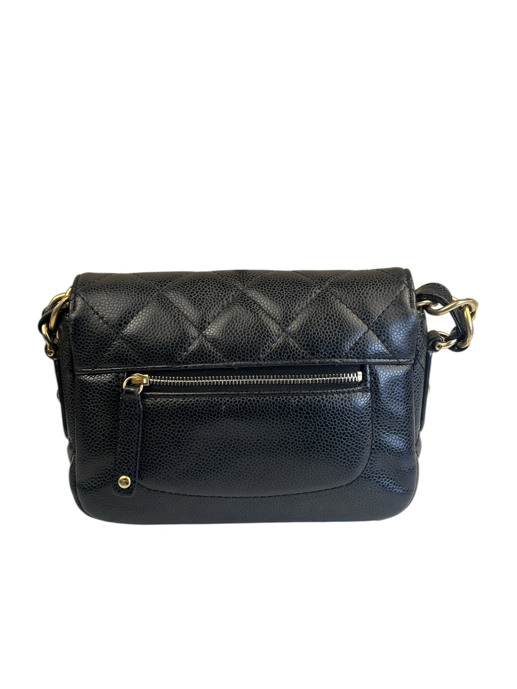 Chanel Black Caviar Quilted Leather Small Flap Bag 2021