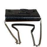 Balenciaga Black Croc Embossed Le City Clutch/Wallet
