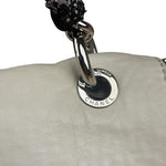 Chanel White Leather Mini Flap Shoulder Bag 1992