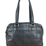 Chanel Black Leather Chocolate Bar Shoulder Bag 2004