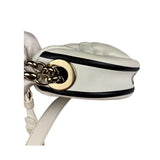 Christian Dior White Leather Micro Vibe Two-Way Bag