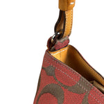 Coach Multicolor Leather Trim Signature Canvas Shoulder Bag