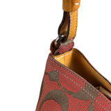 Coach Multicolor Leather Trim Signature Canvas Shoulder Bag