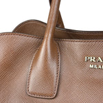 Prada Vintage Brown Leather Top Handle Bag