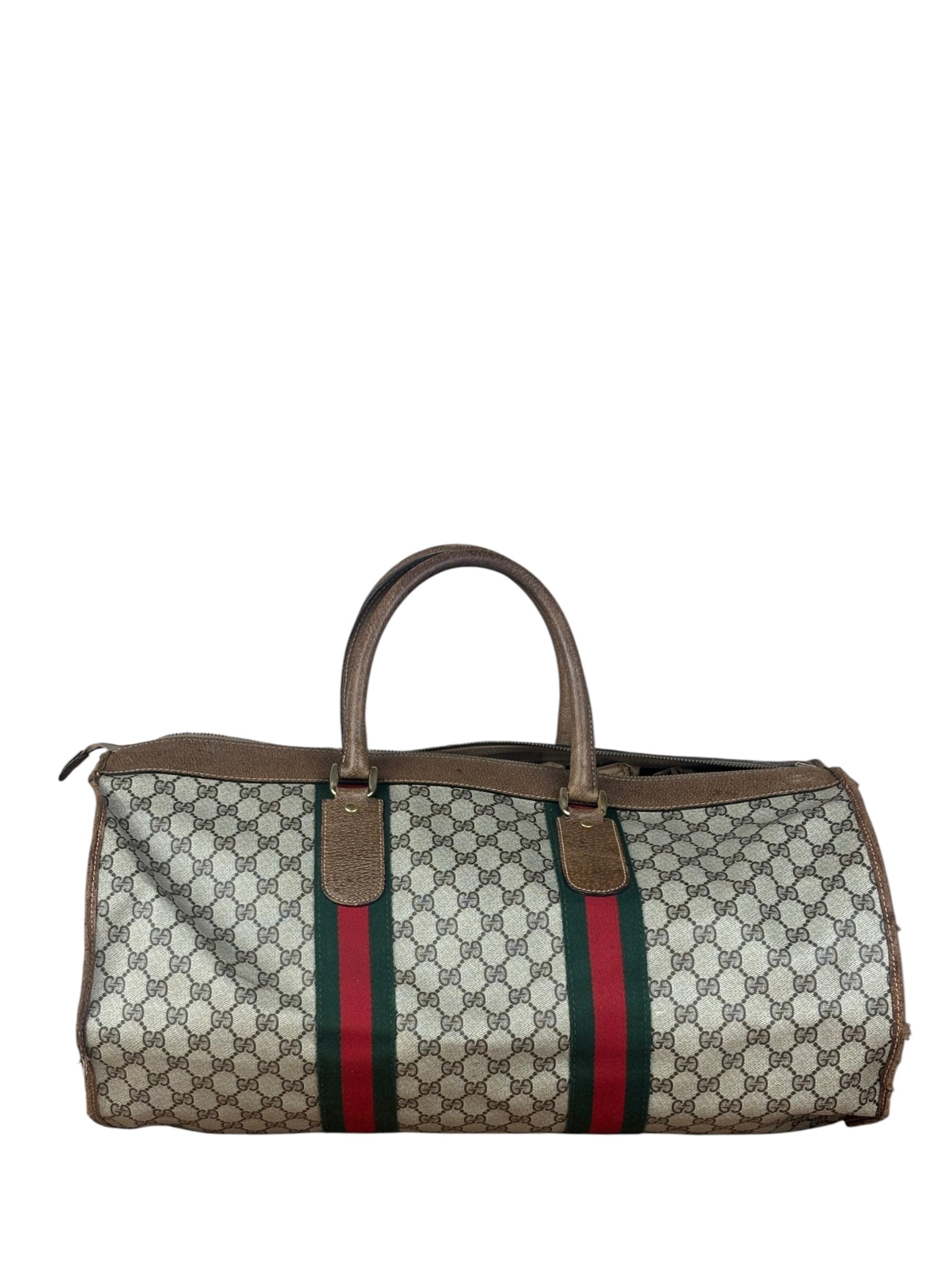 Gucci GG Vintage Coated Canvas Boston Bag