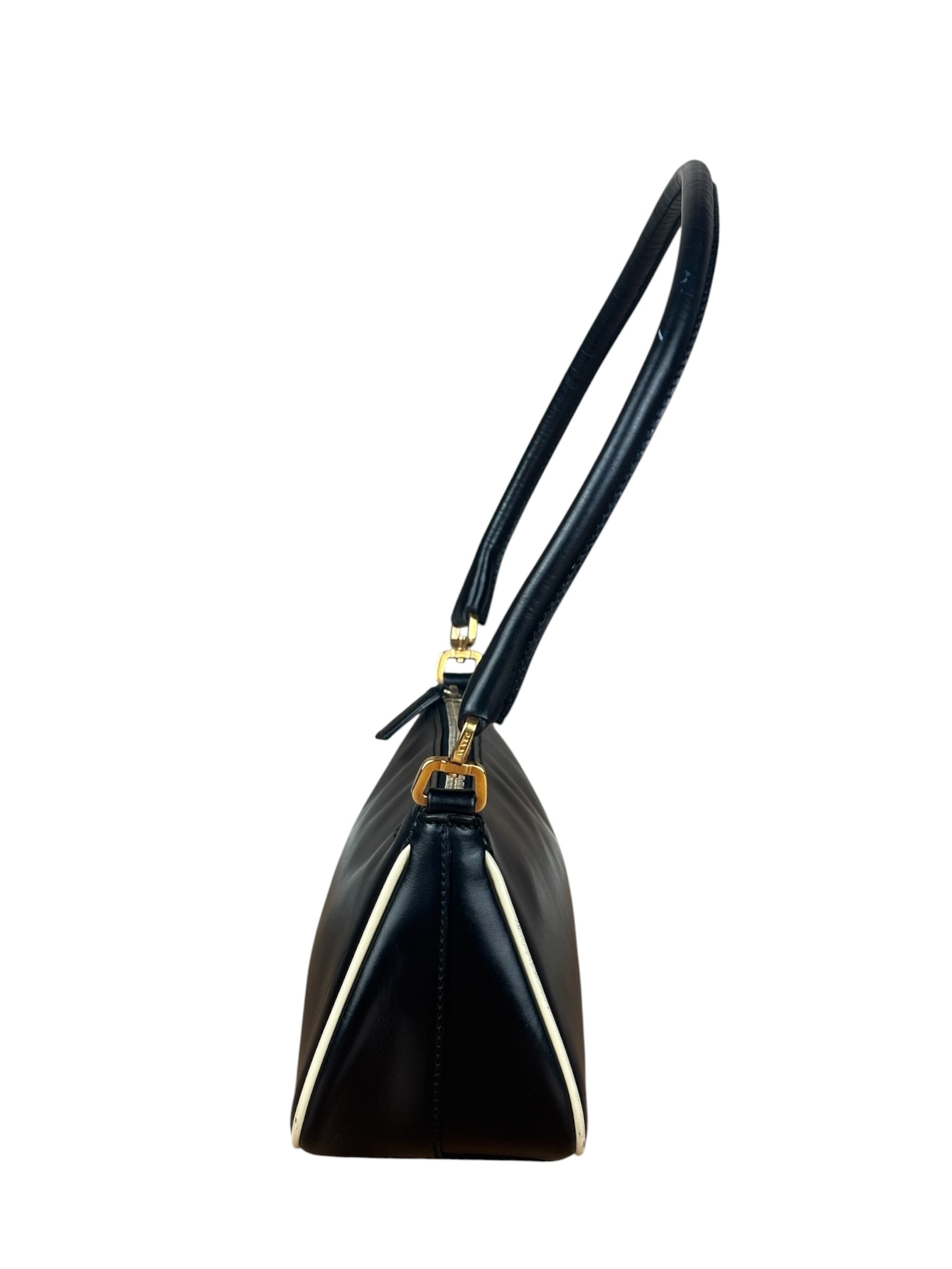 Prada Vintage Black Leather Pochette