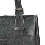 Burberry Black Pebbled Leather Tote Handbag
