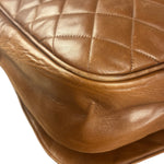 Chanel Brown Quilted Leather Flap Chain Messenger Bag