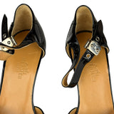 Hermes Sac Depeche Black Leather Heels