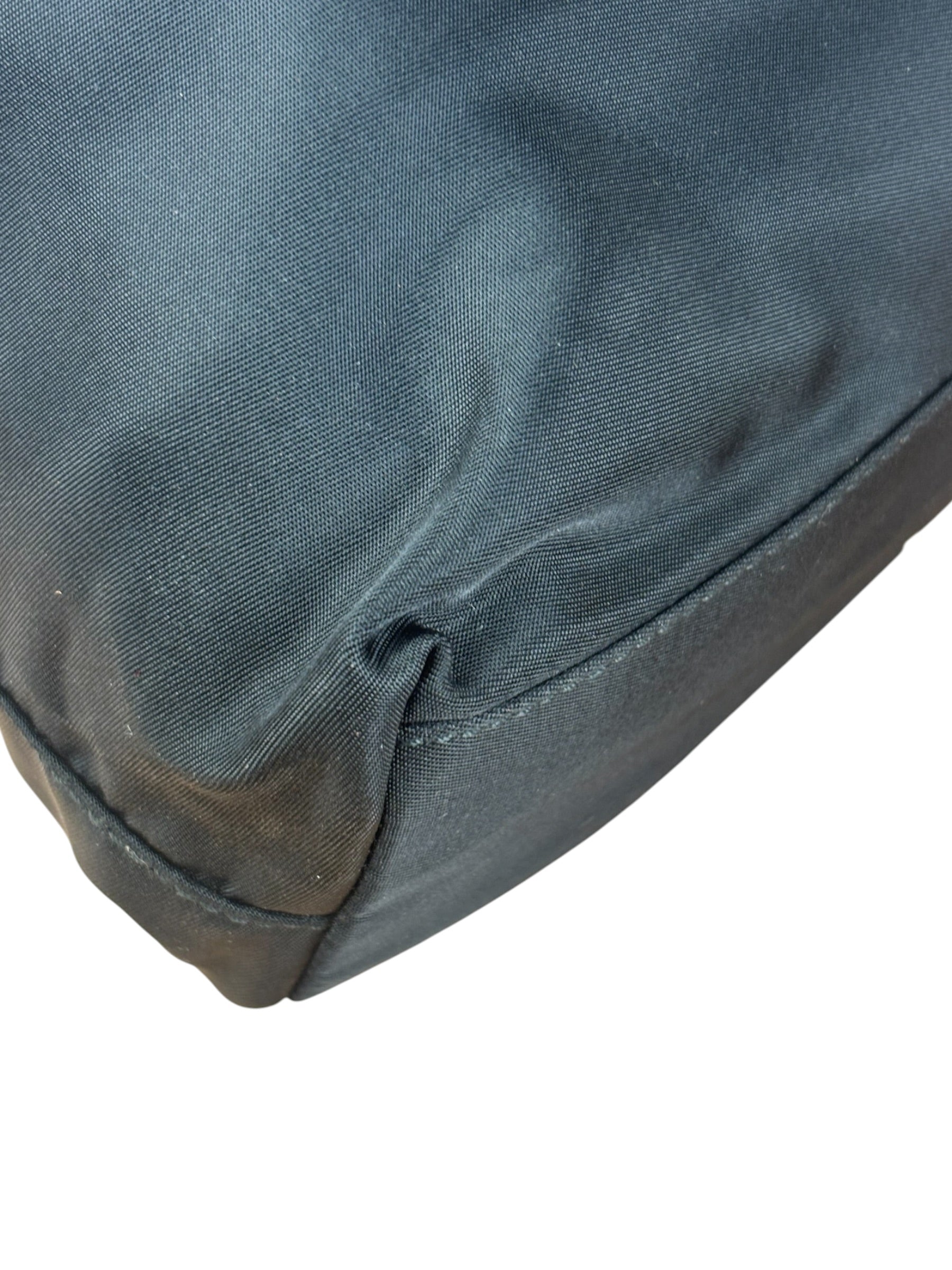 Prada Vintage Black Nylon Shoulder Tote