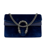 Gucci Blue Velvet Mini Dionysus Chain Bag
