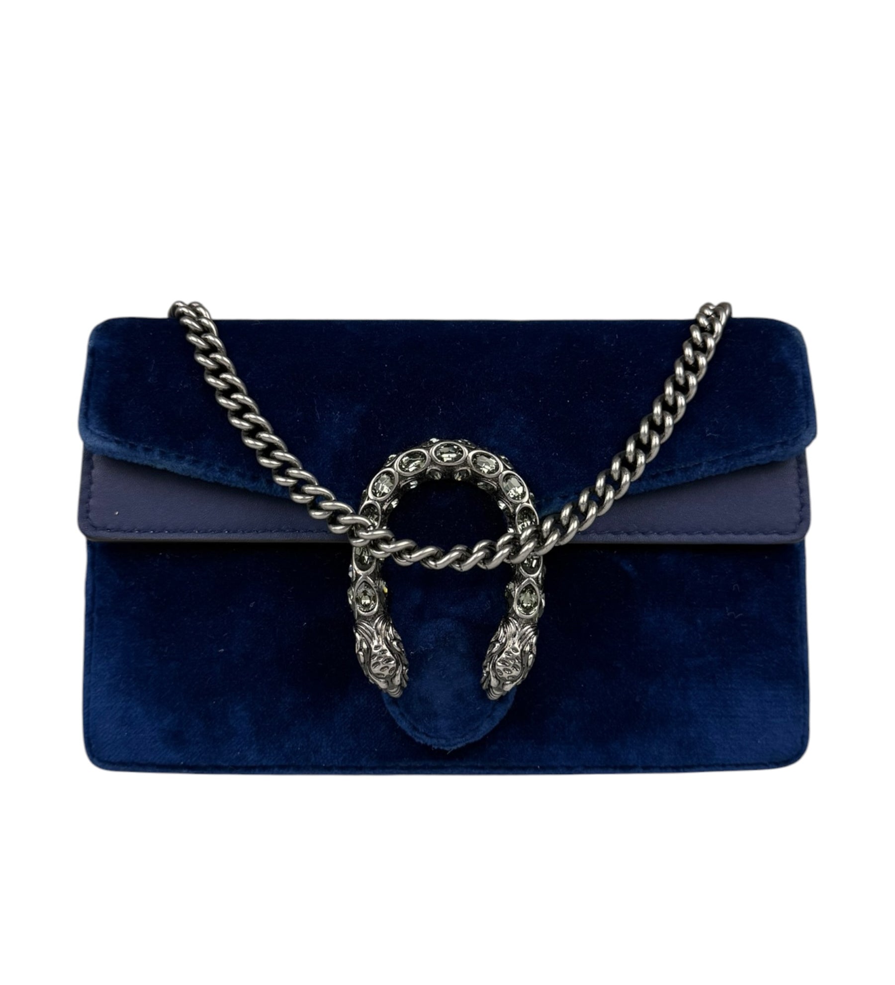 Gucci Blue Velvet Mini Dionysus Chain Bag
