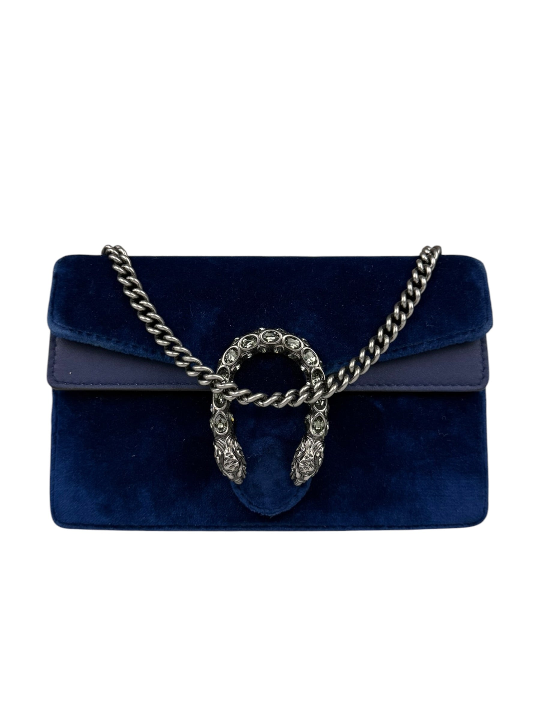 Gucci Blue Velvet Mini Dionysus Chain Bag