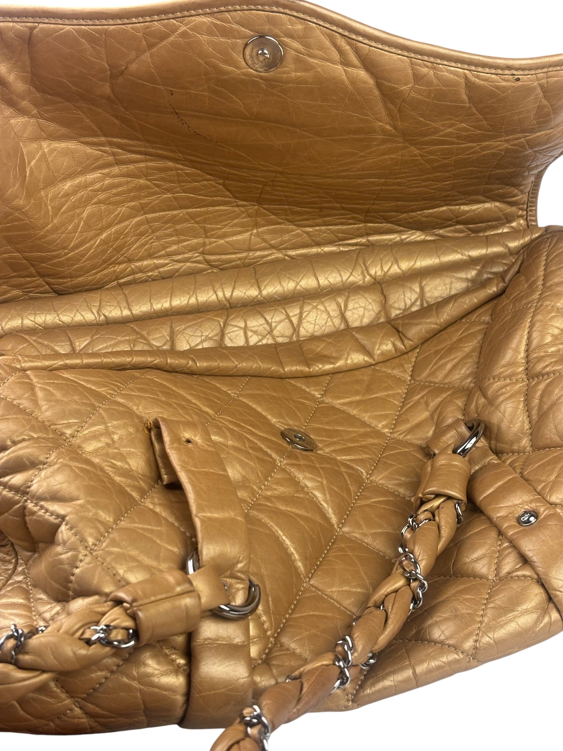 Chanel Gold Quilted Lambskin Lady Braid Flap Bag 2005