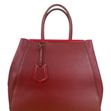 Fendi Red Leather 2Jours Handbag (Deterioration)