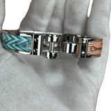 Hermes Palladium Plated Charniere Enamel Bangle PM