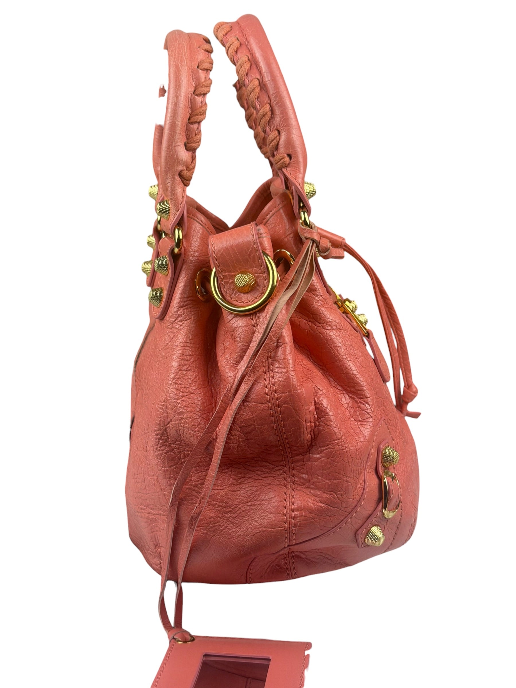 Balenciaga Pink Leather Agneau Small 21 Two-Way Bag