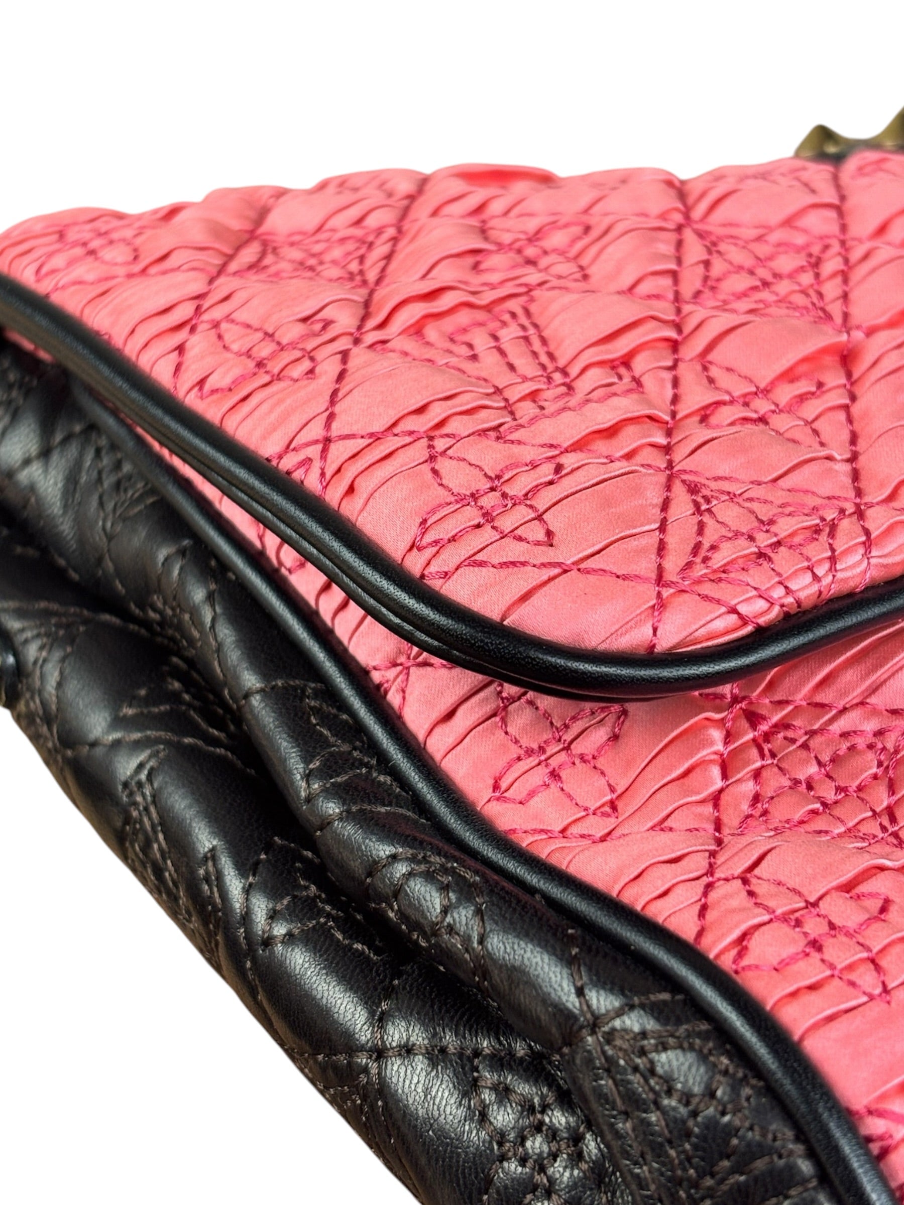 Louis Vuitton Limited Edition Bunny Pink Leather Monogram Coquette Clutch
