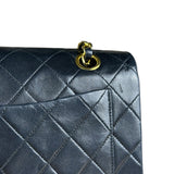 Chanel Black Quilted Single Flap Bag 1988