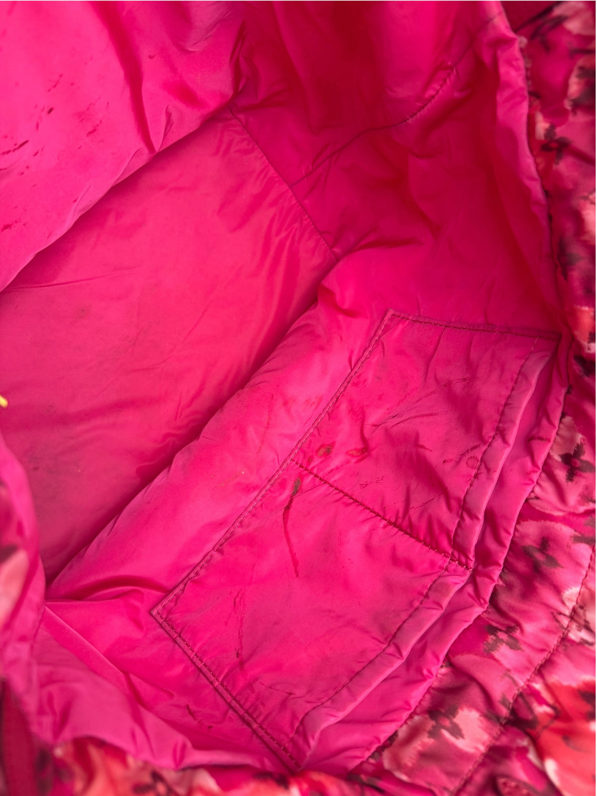Louis Vuitton Pink Leather Trim Floral Ikat Noefull PM