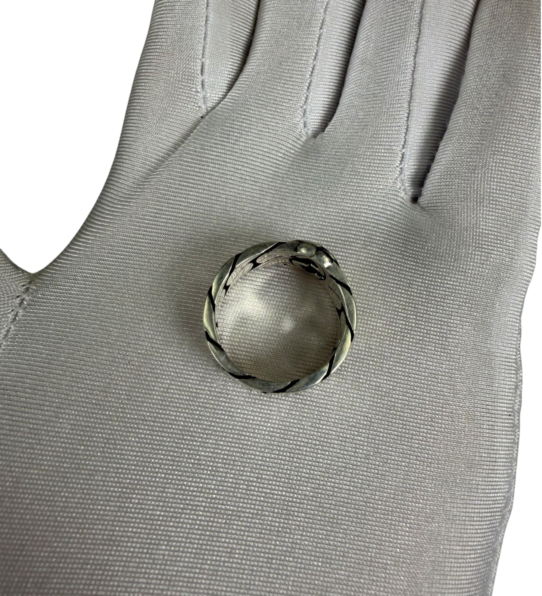 Gucci GG Interlocking Silver Ring 925