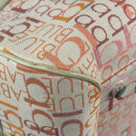 Burberry Blue Label Pink Multi Logo Bowler Bag