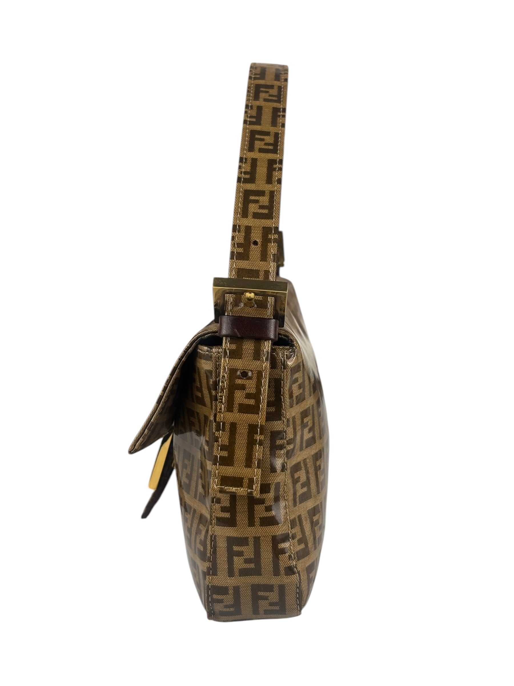 Fendi FF PVC Coated Sequin Buckle Baguette