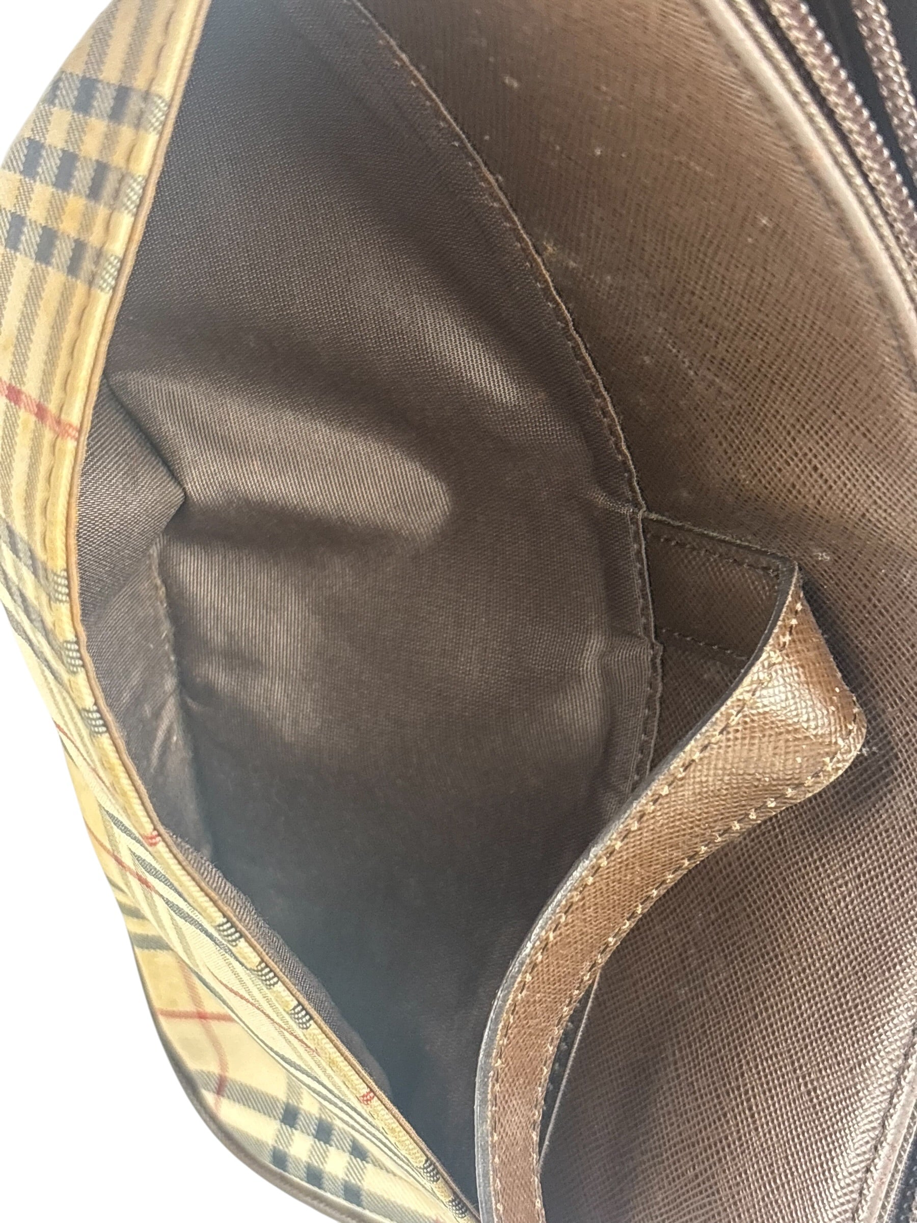 Burberry Brown Leather House Shoulder Bag