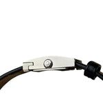 Dior Silver Dial Black Leather Strap D78-100
