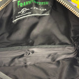 Prada Multicolor Nylon Leather Trim Frankenstein Print Pouch