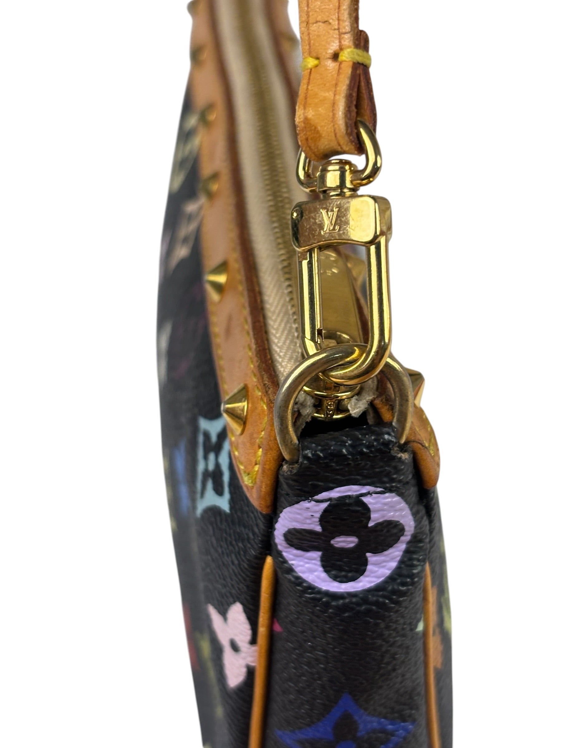 Louis Vuitton x Takashi Murakami Black Monogram Pochette