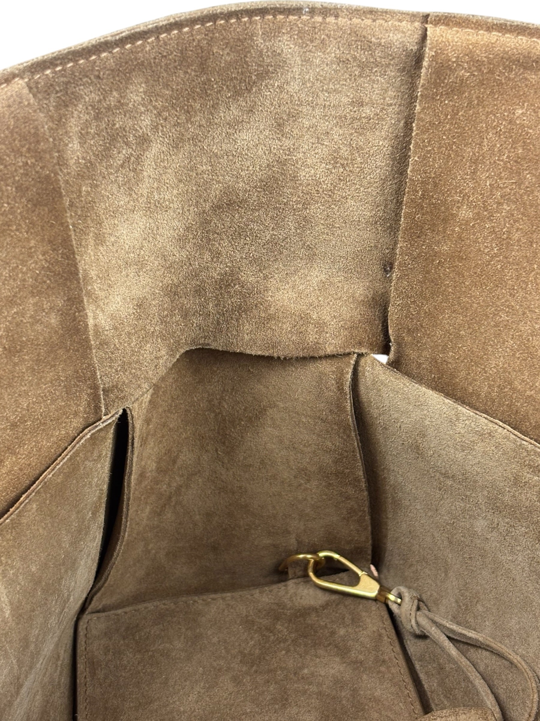 Bottega Veneta Brown Suede Maxi Intrecciato Arco Tote
