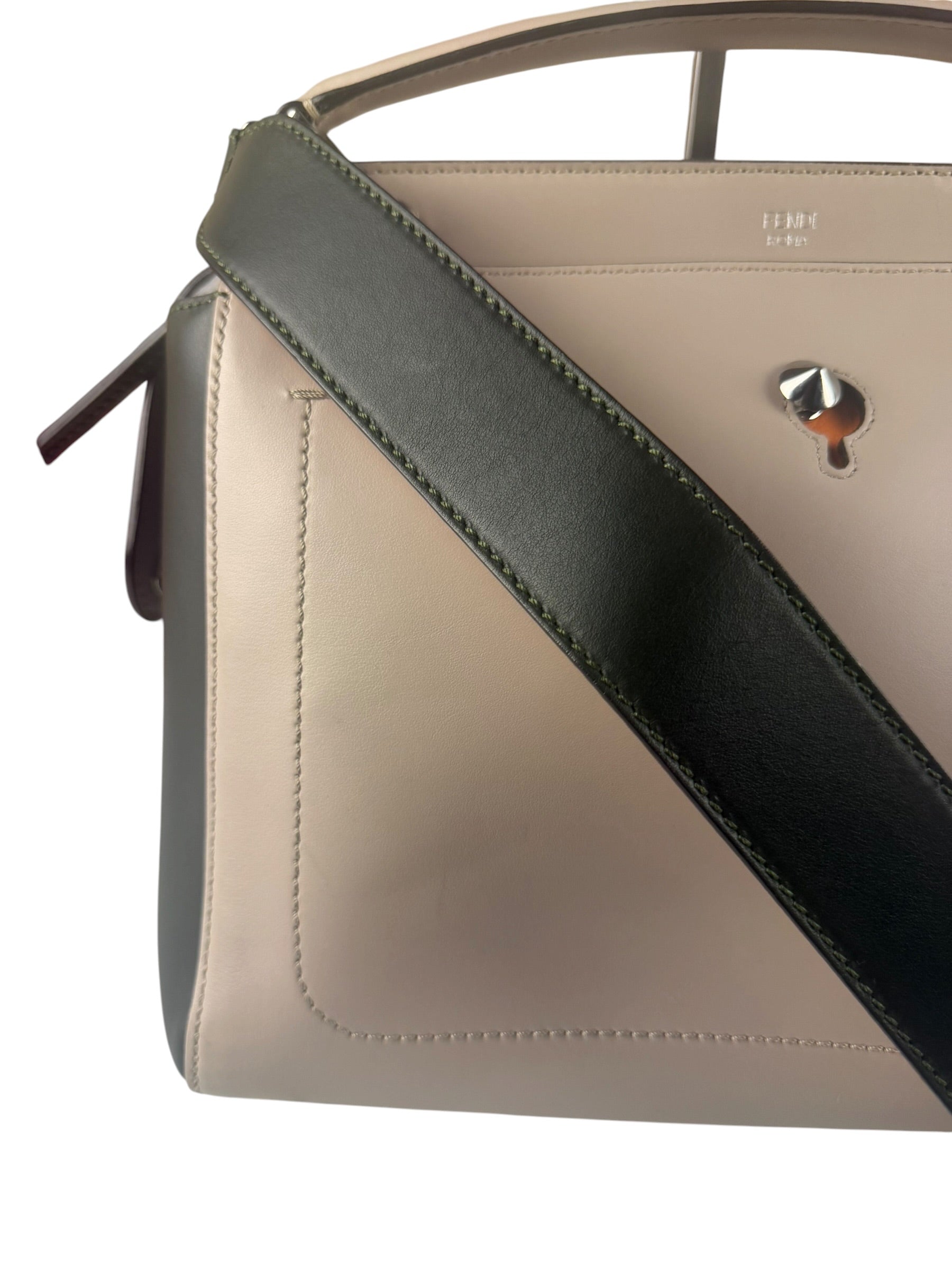 Fendi Tri-Color Leather Dotcom Two-Way Bag