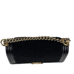 Chanel Black Leather Boy Flap Shoulder Bag 2017