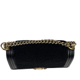 Chanel Black Leather Boy Flap Shoulder Bag 2017