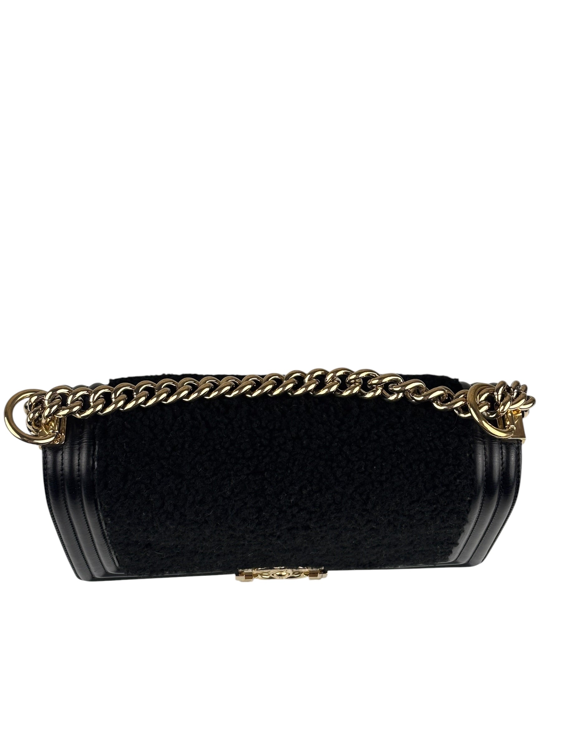 Chanel Black Leather Boy Flap Shoulder Bag 2017